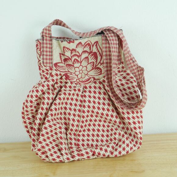 Handmade Fabric Handbag Satchel Pouch Cottagecore Renaissance Faire Prairie - Picture 1 of 11